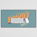 Howdy Y'all | Yellow Orange Blue Desk Mat Gallery Image 1