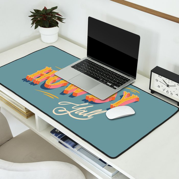 Howdy Y'all | Yellow Orange Blue Desk Mat Gallery Image 2