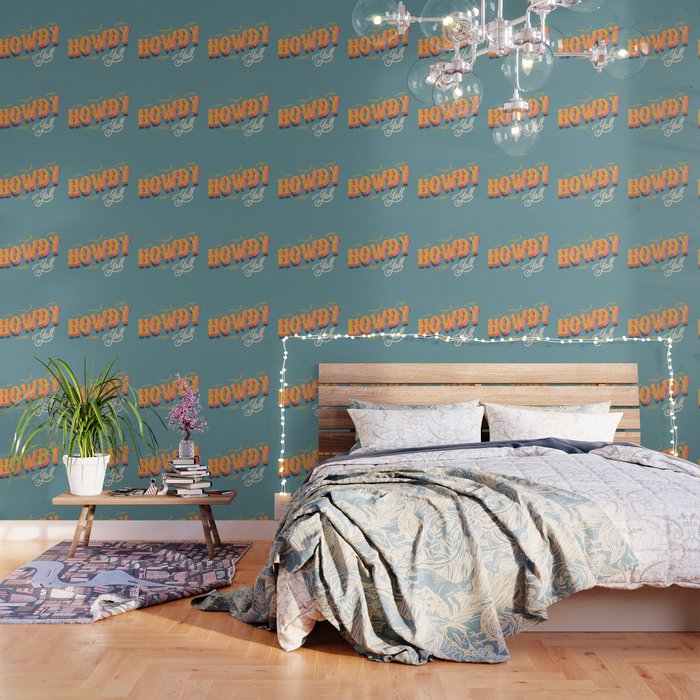 Howdy Y'all | Yellow Orange Blue Wallpaper Gallery Image 3