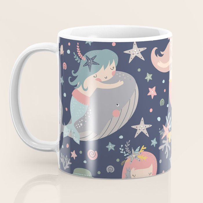 Under The Sea Mermaids, Whale & Starfish Coffee Mug Gallery Image 3