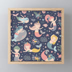 Under The Sea Mermaids, Whale & Starfish Mini Art Print Gallery Image 1