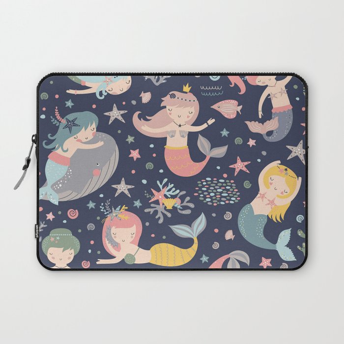 Under The Sea Mermaids, Whale & Starfish Laptop Sleeve Gallery Image 1