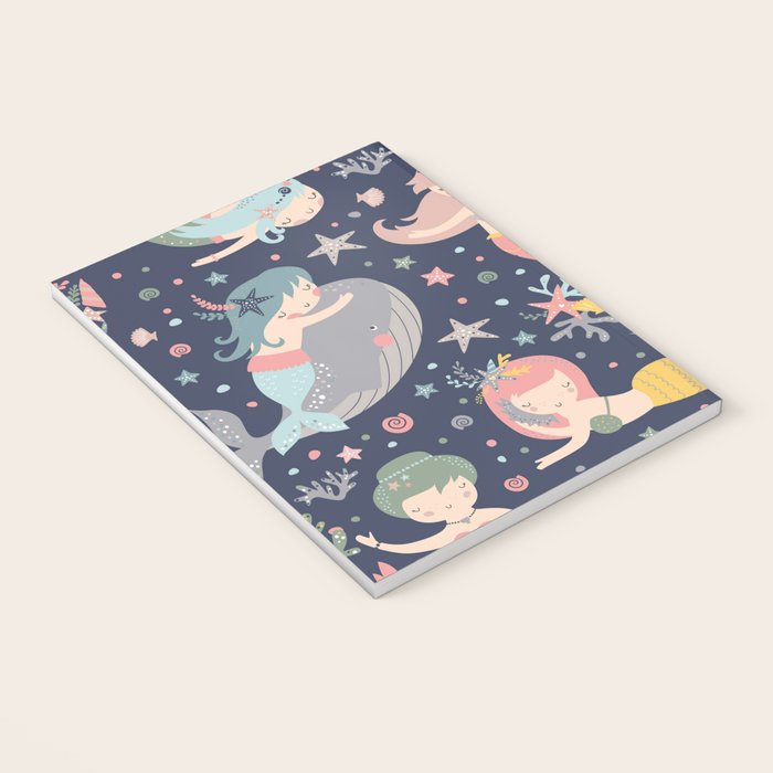 Under The Sea Mermaids, Whale & Starfish Notebook Gallery Image 3