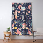Under The Sea Mermaids, Whale & Starfish Window Curtain Gallery Image 5