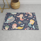 Under The Sea Mermaids, Whale & Starfish Rug Gallery Image 1