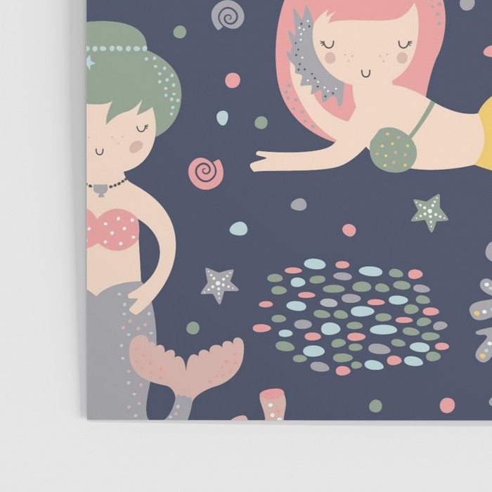 Under The Sea Mermaids, Whale & Starfish Poster Gallery Image 3