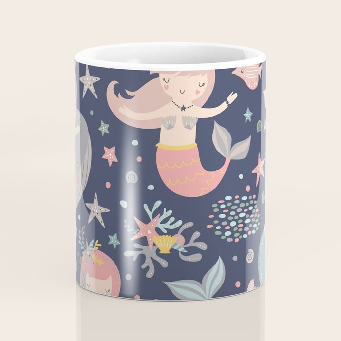 Under The Sea Mermaids, Whale & Starfish Coffee Mug Gallery Image 4