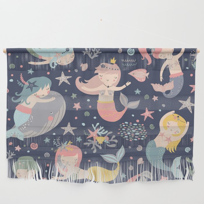 Under The Sea Mermaids, Whale & Starfish Wall Hanging Gallery Image 1
