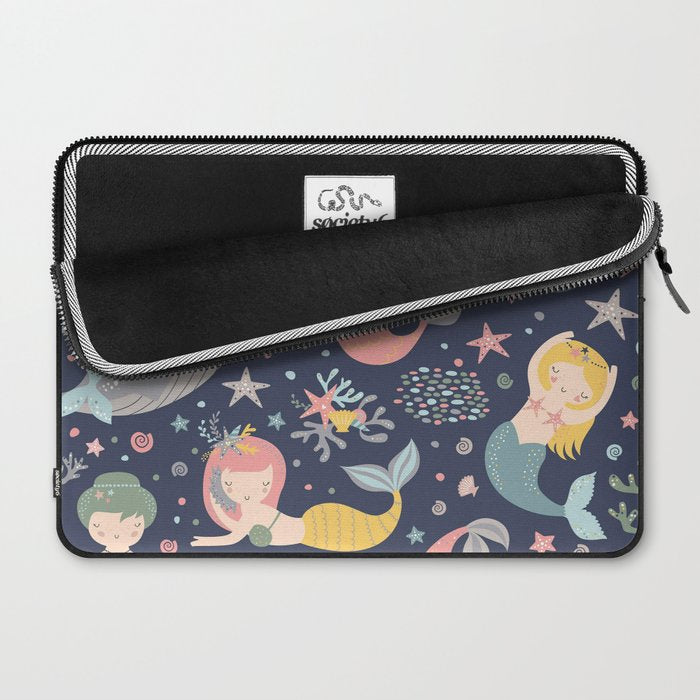 Under The Sea Mermaids, Whale & Starfish Laptop Sleeve Gallery Image 2