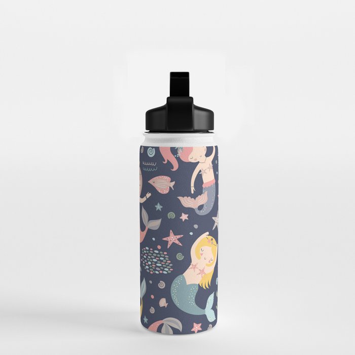 Under The Sea Mermaids, Whale & Starfish Water Bottle Gallery Image 2
