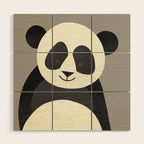Whimsy Giant Panda Wood Wall Art Gallery Image 1