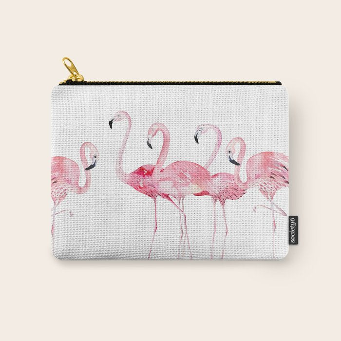 Flamingo Farm- Tropical Animal Bird World Carry All Pouch Gallery Image 1