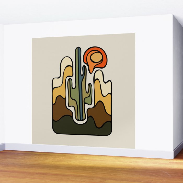 Desert Sun Wall Mural Gallery Image 2