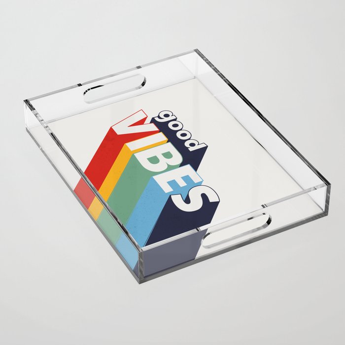 GOOD VIBES  Acrylic Tray Gallery Image 1