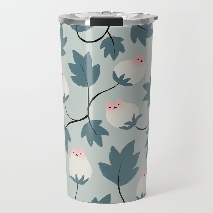 Cat and Plant 77 Travel Mug Gallery Image 1