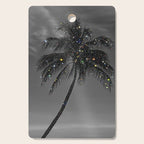 THE PALM | collage | glitter | shiny | summer | beach | black and white | diamonds | creative | hot Cutting Board Gallery Image 1