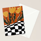 Vintage Poppy plaid Stationery Card Gallery Image 2
