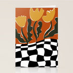 Vintage Poppy plaid Stationery Card Gallery Image 2