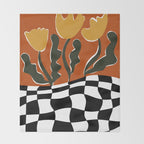 Vintage Poppy plaid Throw Blanket Gallery Image 2