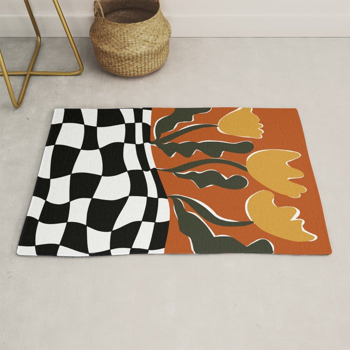 Vintage Poppy plaid Rug Gallery Image 1