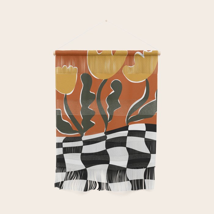 Vintage Poppy plaid Wall Hanging Gallery Image 1