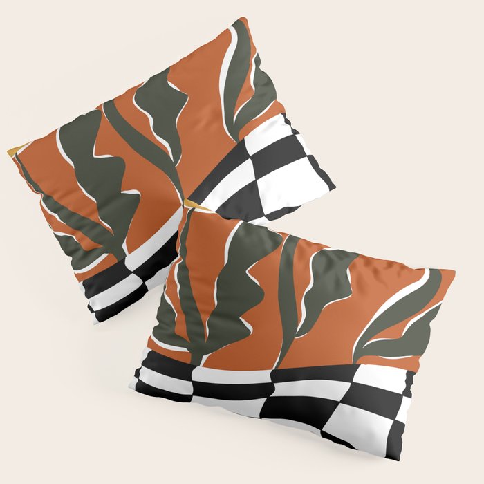Vintage Poppy plaid Pillow Sham Gallery Image 3