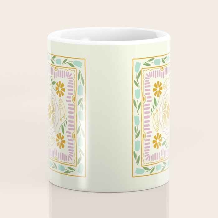 Scandinavian Dove Pattern Coffee Mug Gallery Image 4