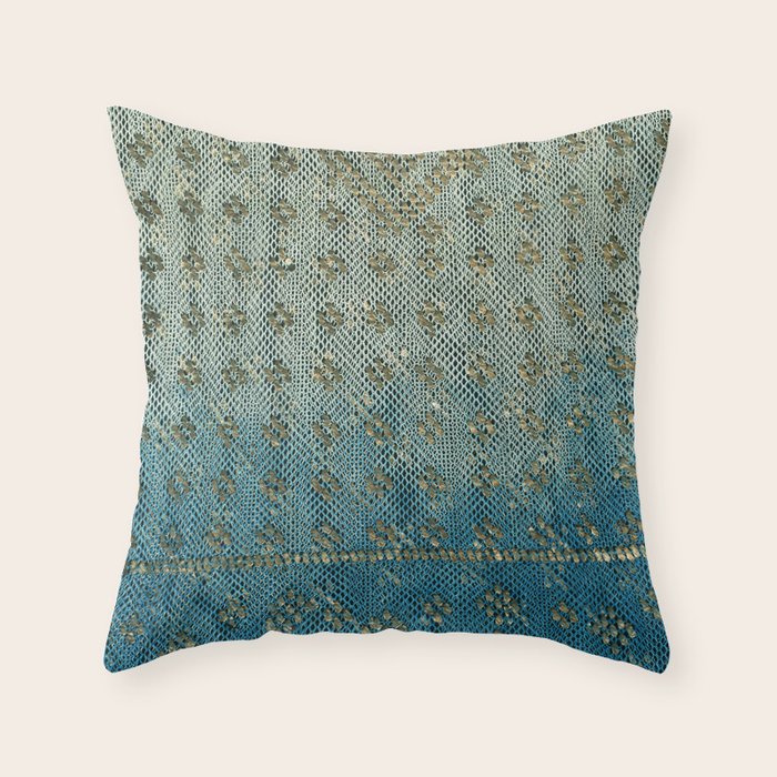 Faded Indigo Assuit Throw Pillow Gallery Image 6