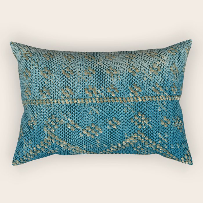 Faded Indigo Assuit Rectangular Pillow Gallery Image 2