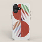 Hand-Drawn Geometric Circles with Stripes iPhone Case Gallery Image 1