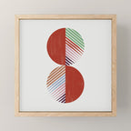 Hand-Drawn Geometric Circles with Stripes Mini Art Print Gallery Image 1