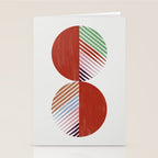 Hand-Drawn Geometric Circles with Stripes Stationery Card Gallery Image 2