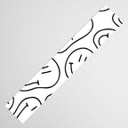 Black and white happy smiling face cartoon pattern Table Runner Gallery Image 3