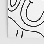 Black and white happy smiling face cartoon pattern Poster Gallery Image 3