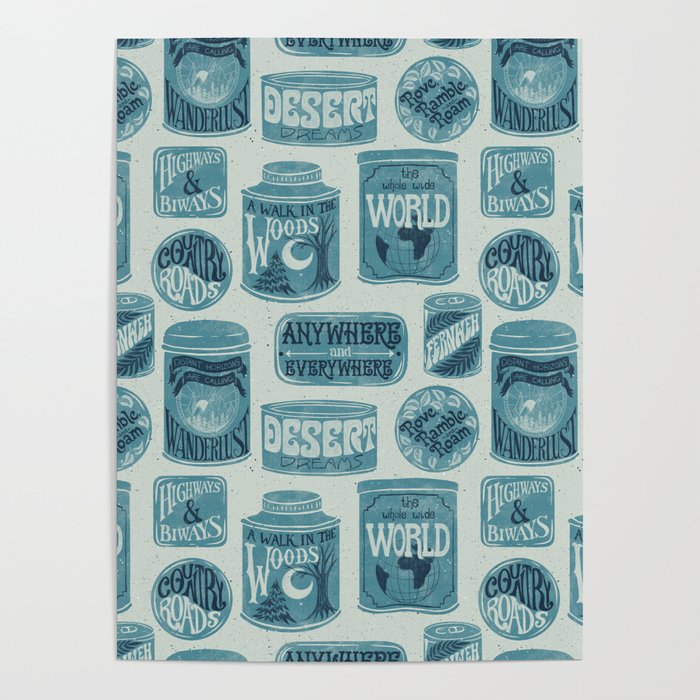 Vagabondâs Cupboard - dusty blue Poster Gallery Image 4