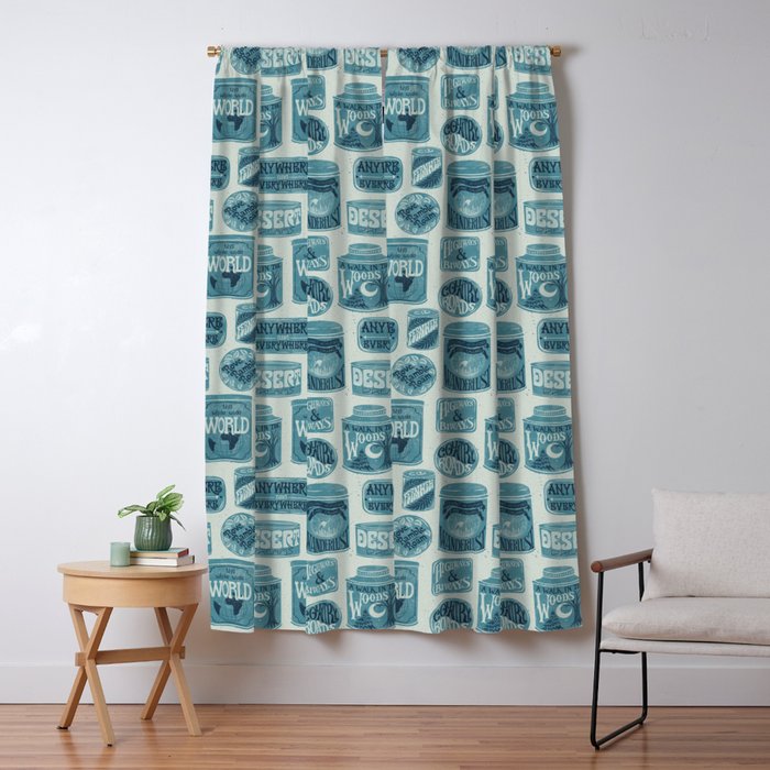 Vagabondâs Cupboard - dusty blue Window Curtain Gallery Image 1
