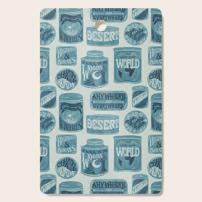 Vagabondâs Cupboard - dusty blue Cutting Board Gallery Image 1