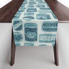 Vagabondâs Cupboard - dusty blue Table Runner Gallery Image 1
