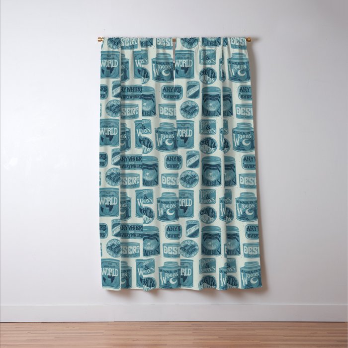 Vagabondâs Cupboard - dusty blue Window Curtain Gallery Image 3