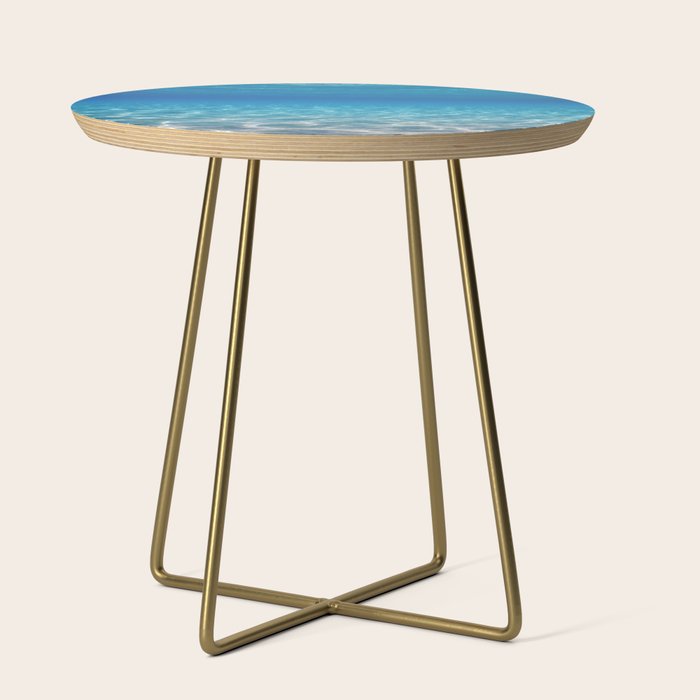 Underwater Blue Ocean, Sandy sea bottom Underwater background Side Table Gallery Image 1