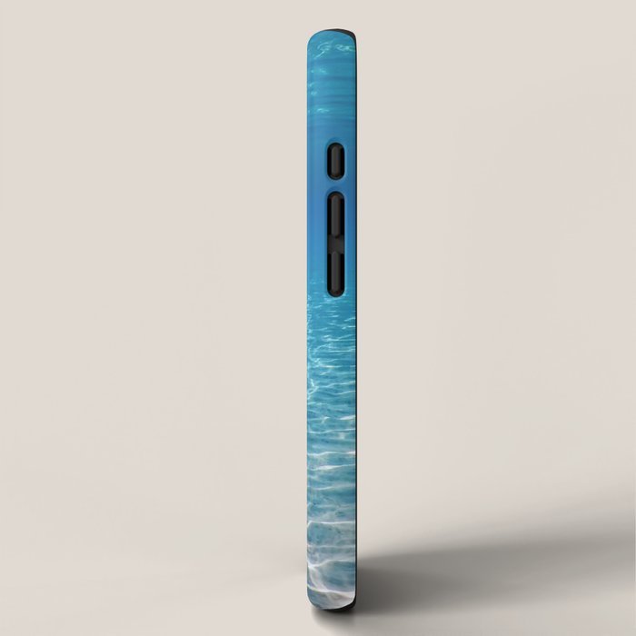 Underwater Blue Ocean, Sandy sea bottom Underwater background iPhone Case Gallery Image 2