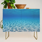 Underwater Blue Ocean, Sandy sea bottom Underwater background Credenza Gallery Image 1