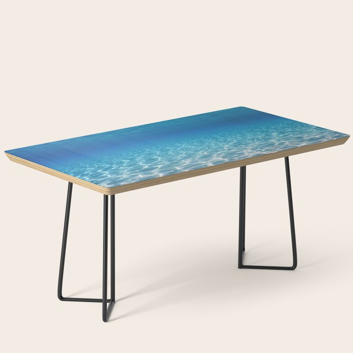 Underwater Blue Ocean, Sandy sea bottom Underwater background Coffee Table Gallery Image 1