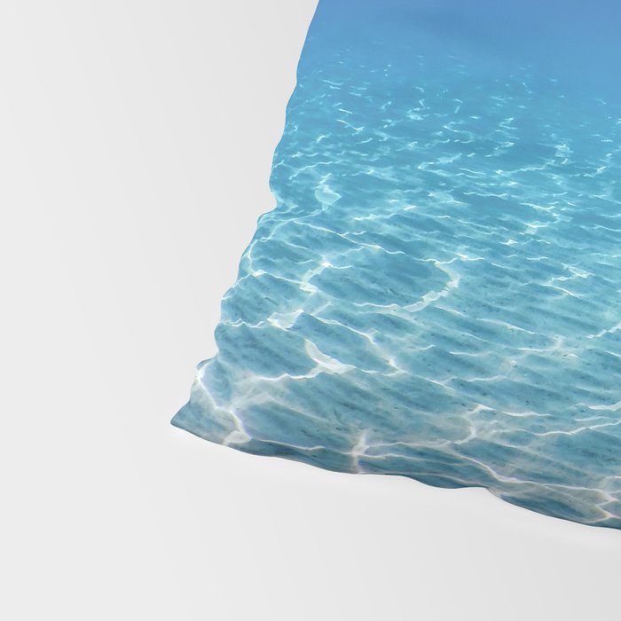 Underwater Blue Ocean, Sandy sea bottom Underwater background Pillow Sham Gallery Image 4