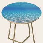 Underwater Blue Ocean, Sandy sea bottom Underwater background Side Table Gallery Image 2