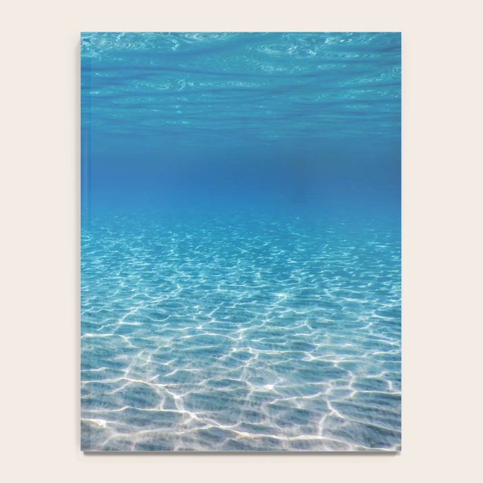 Underwater Blue Ocean, Sandy sea bottom Underwater background Notebook Gallery Image 4