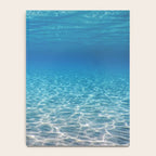 Underwater Blue Ocean, Sandy sea bottom Underwater background Notebook Gallery Image 4