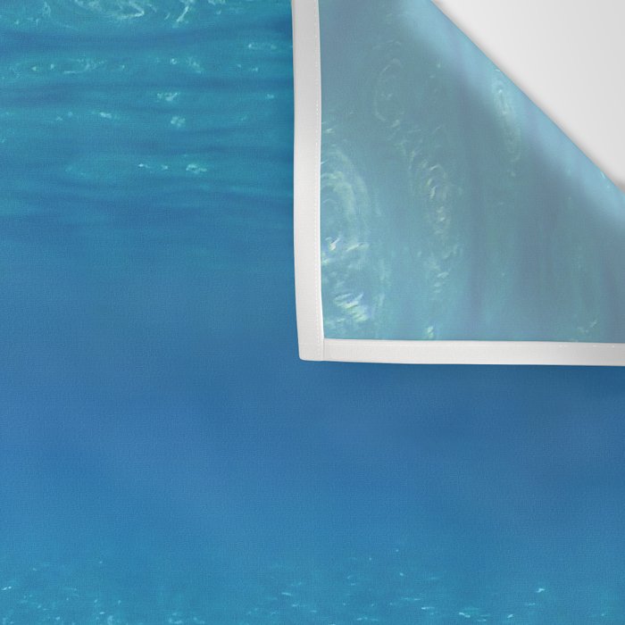 Underwater Blue Ocean, Sandy sea bottom Underwater background Wall Tapestry Gallery Image 3