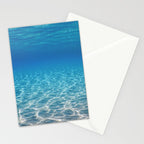 Underwater Blue Ocean, Sandy sea bottom Underwater background Stationery Card Gallery Image 2