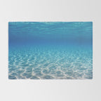 Underwater Blue Ocean, Sandy sea bottom Underwater background Rug Gallery Image 2